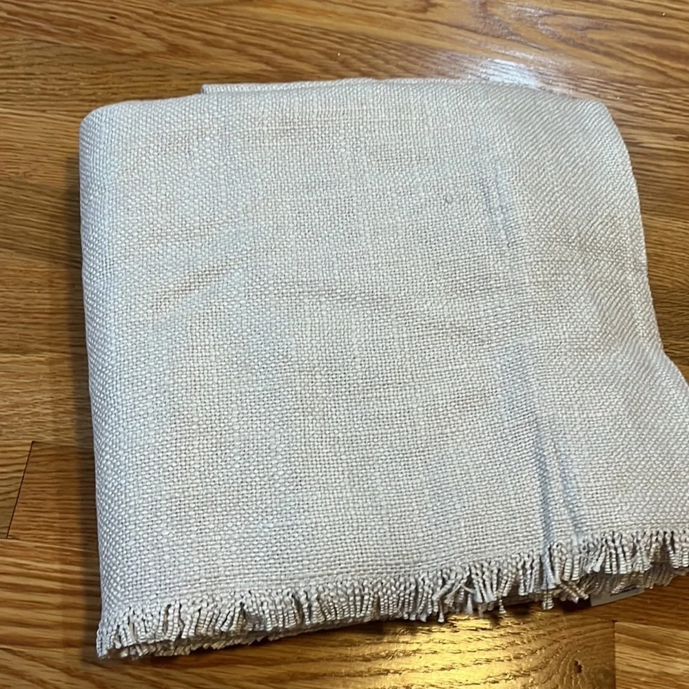 Anthropologie Luxe Linen Blend Curtain Panel set New 50 x 108